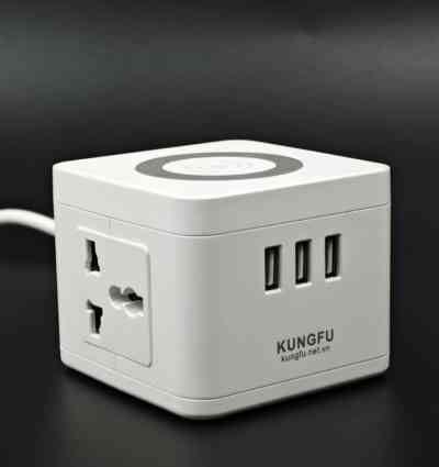 5W 2개 콘센트/무선충전 겸용 1200W USB 3개충전 포트
