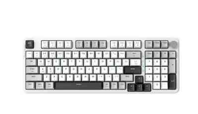 E-DRA EK398W 저소음 게이밍 키보드 (화이트 리니어 스위치)